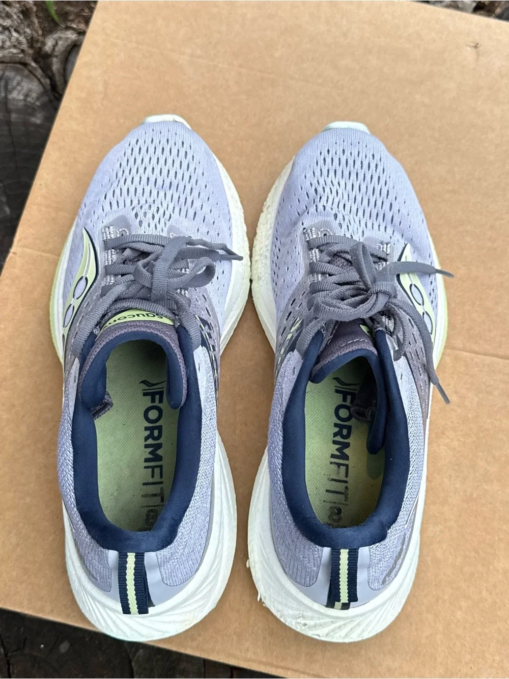 Saucony Ride 17 Running Shoes in Purple Navy Lime Green Women's 8.5